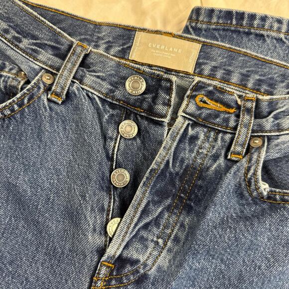 Everlane blue 90s cheeky cropped straight leg jeans - Picture 4 of 7